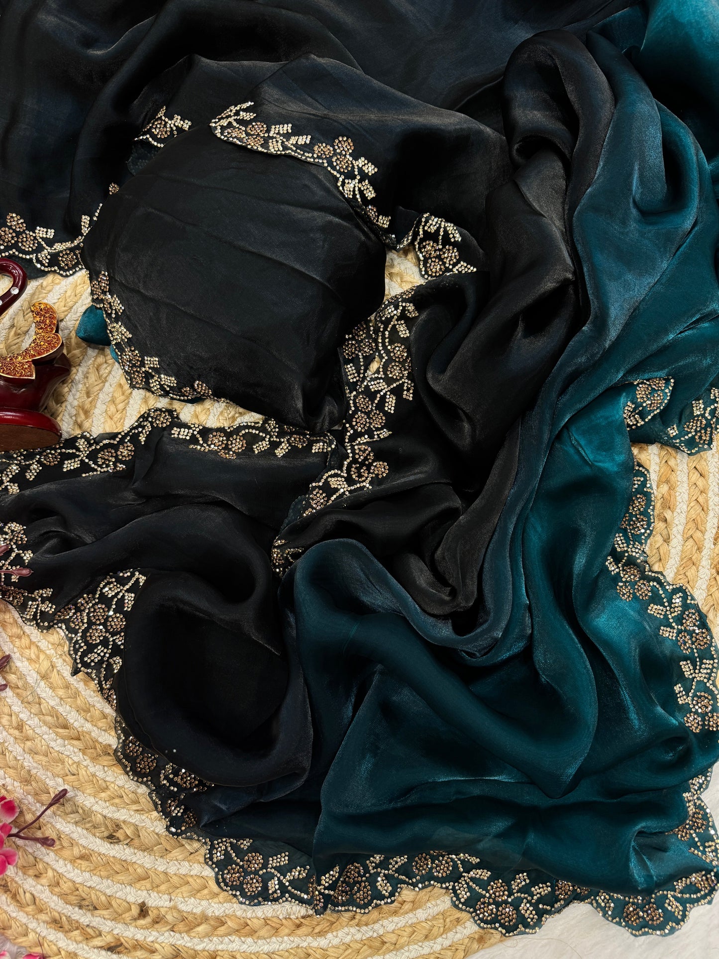 Party Wear Stylish Shaded Space Silk Saree