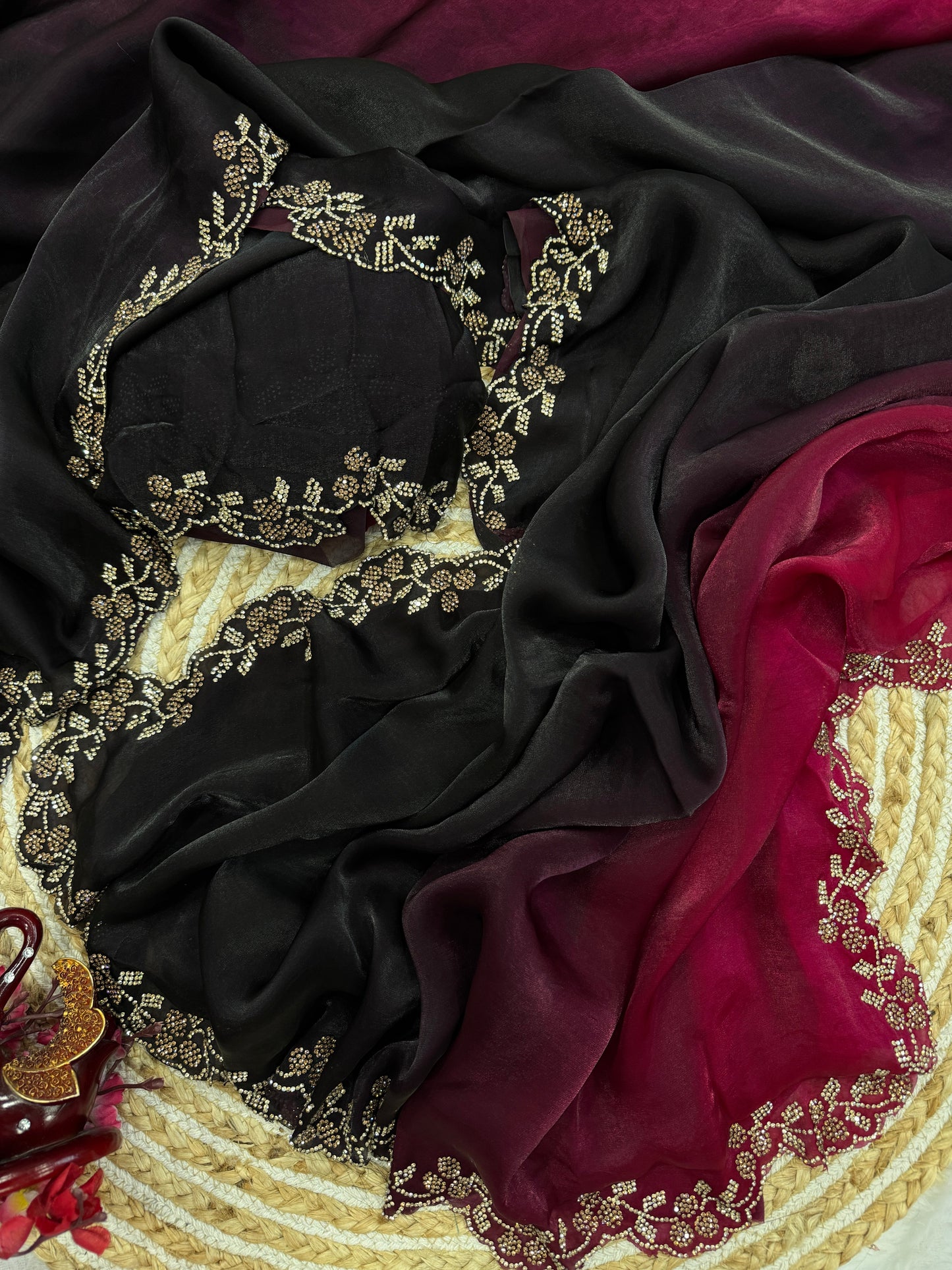 Party Wear Stylish Shaded Space Silk Saree