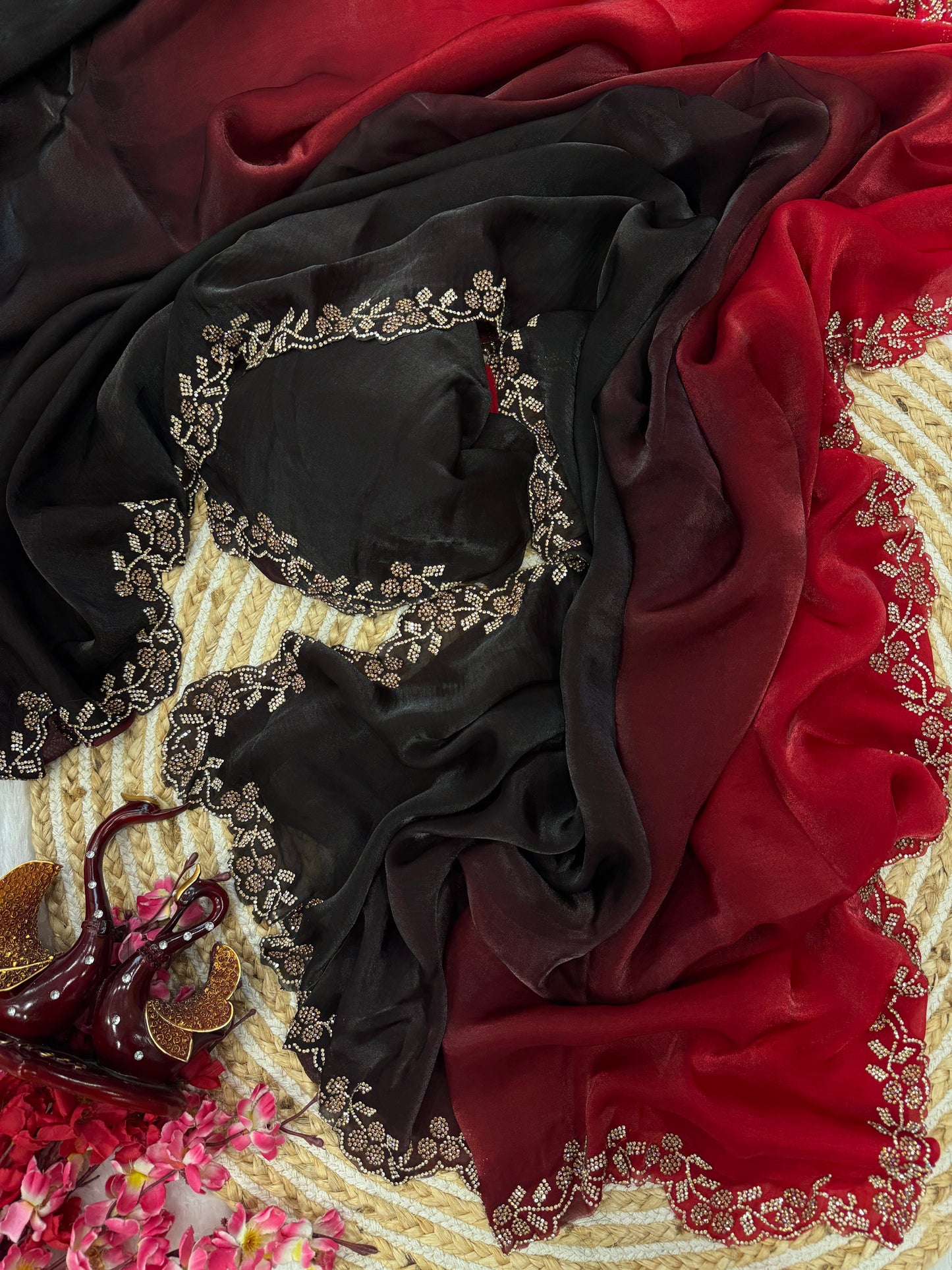 Party Wear Stylish Shaded Space Silk Saree