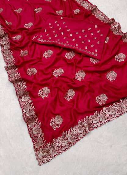 Party Wear Vichitra Silk Saree