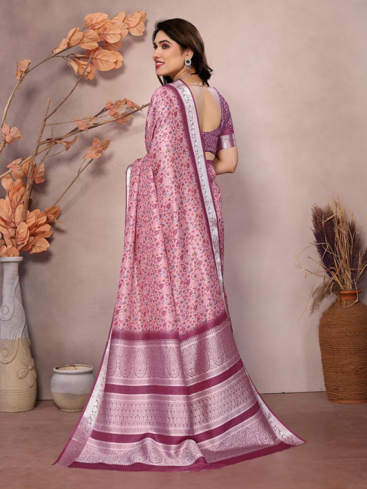 Pashmina Printed Khadi Viscose Saree