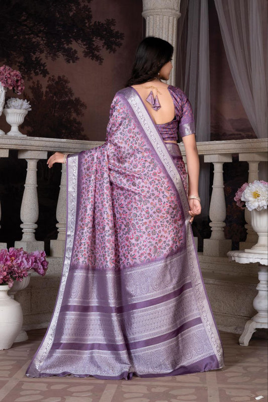Pashmina Printed Khadi Viscose Saree