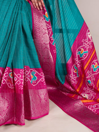 Patola Printed Tussar Silk Saree