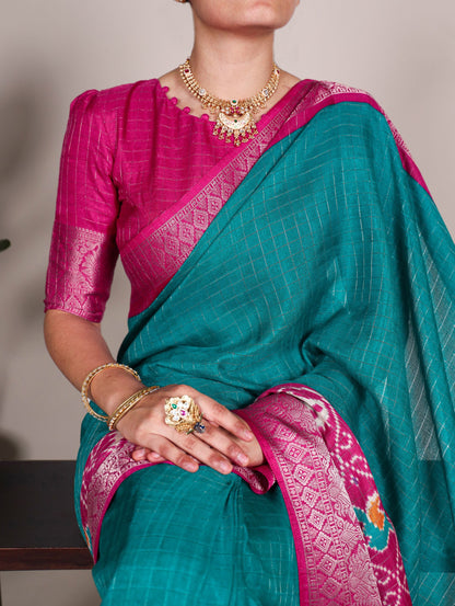 Patola Printed Tussar Silk Saree