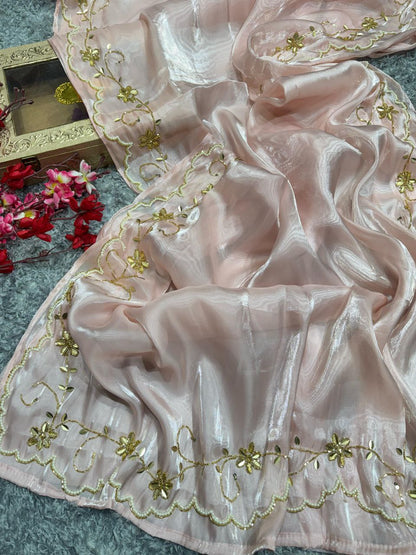 Pink Stylish Zimmy Choo Silk Saree