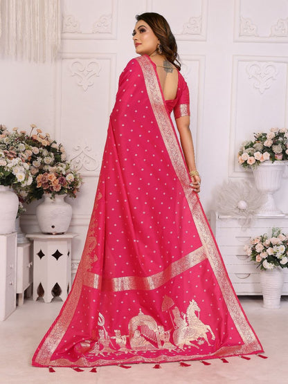 Pink Wedding Wear Kochi Silk Saree