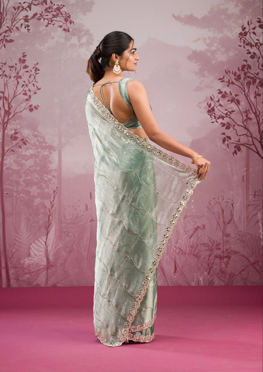 Pista Designer Zimmy Choo Saree