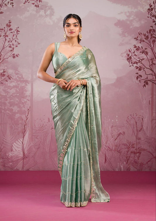 Pista Designer Zimmy Choo Saree