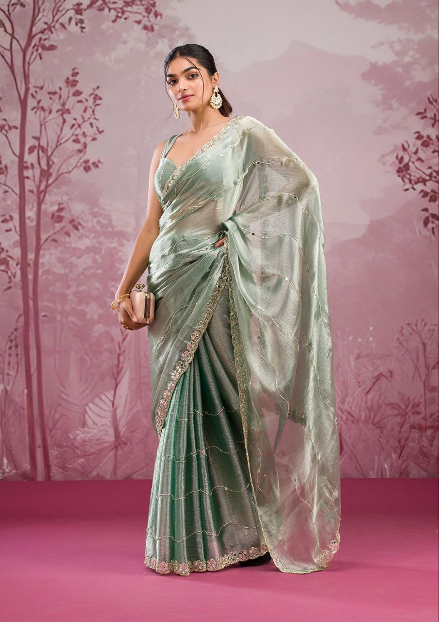 Pista Designer Zimmy Choo Saree