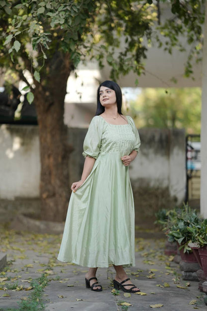 Pista Summer Wear Chinon Flary Kurti