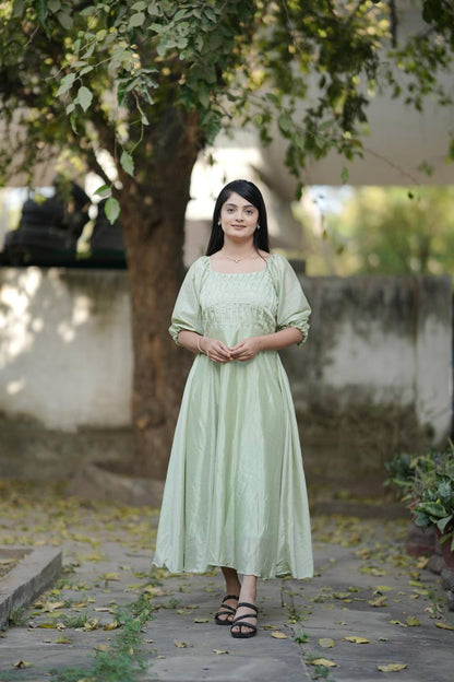 Pista Summer Wear Chinon Flary Kurti