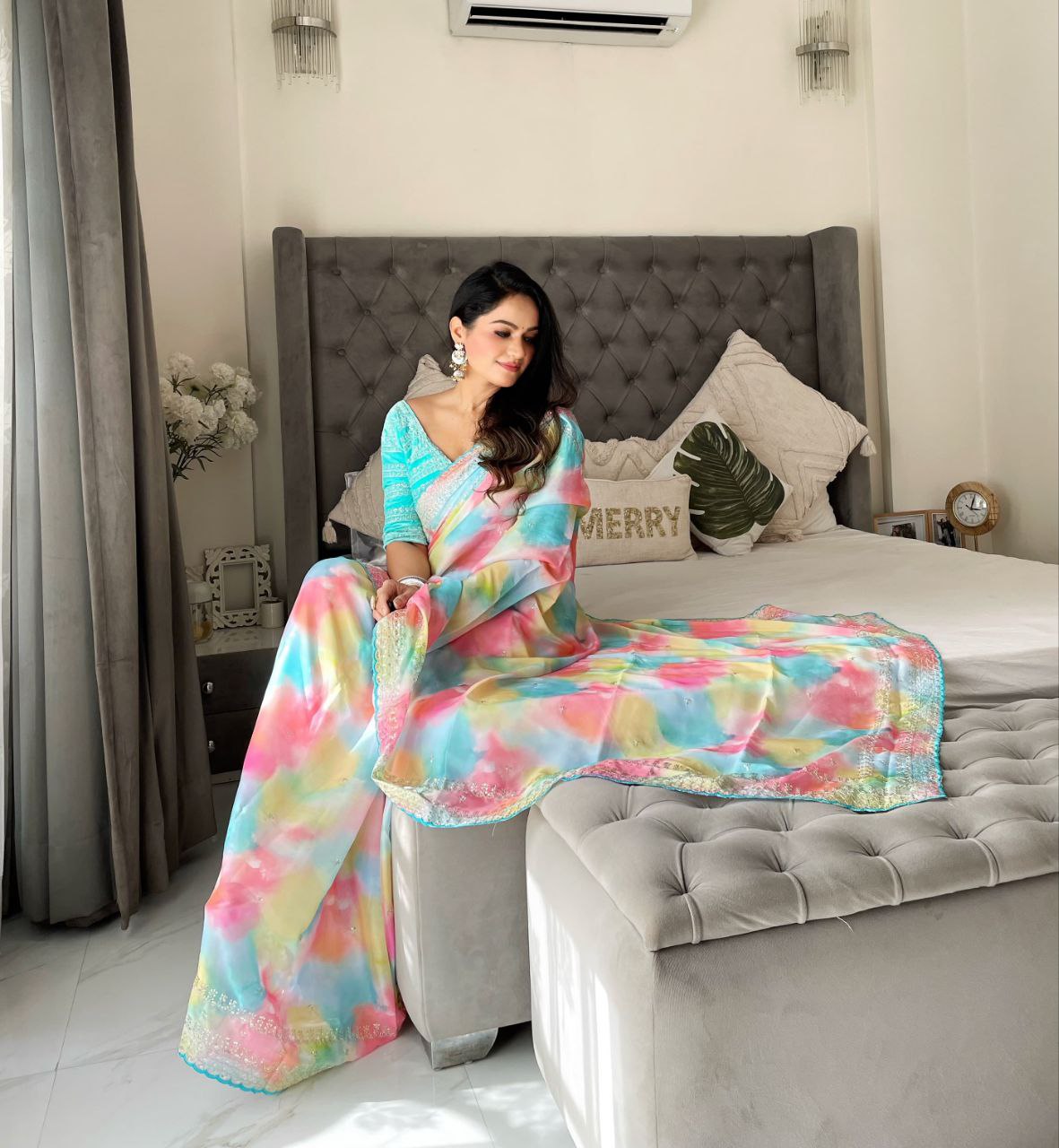 Prism Printed Rangoli Silk Saree