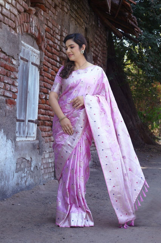 Pure Kanjivaram Soft satin Silk Saree For Wedding