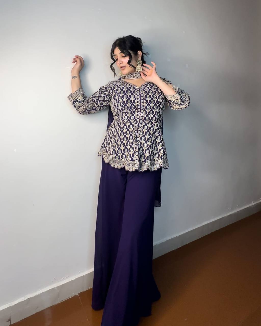 Purple Designer Three Piece Suit