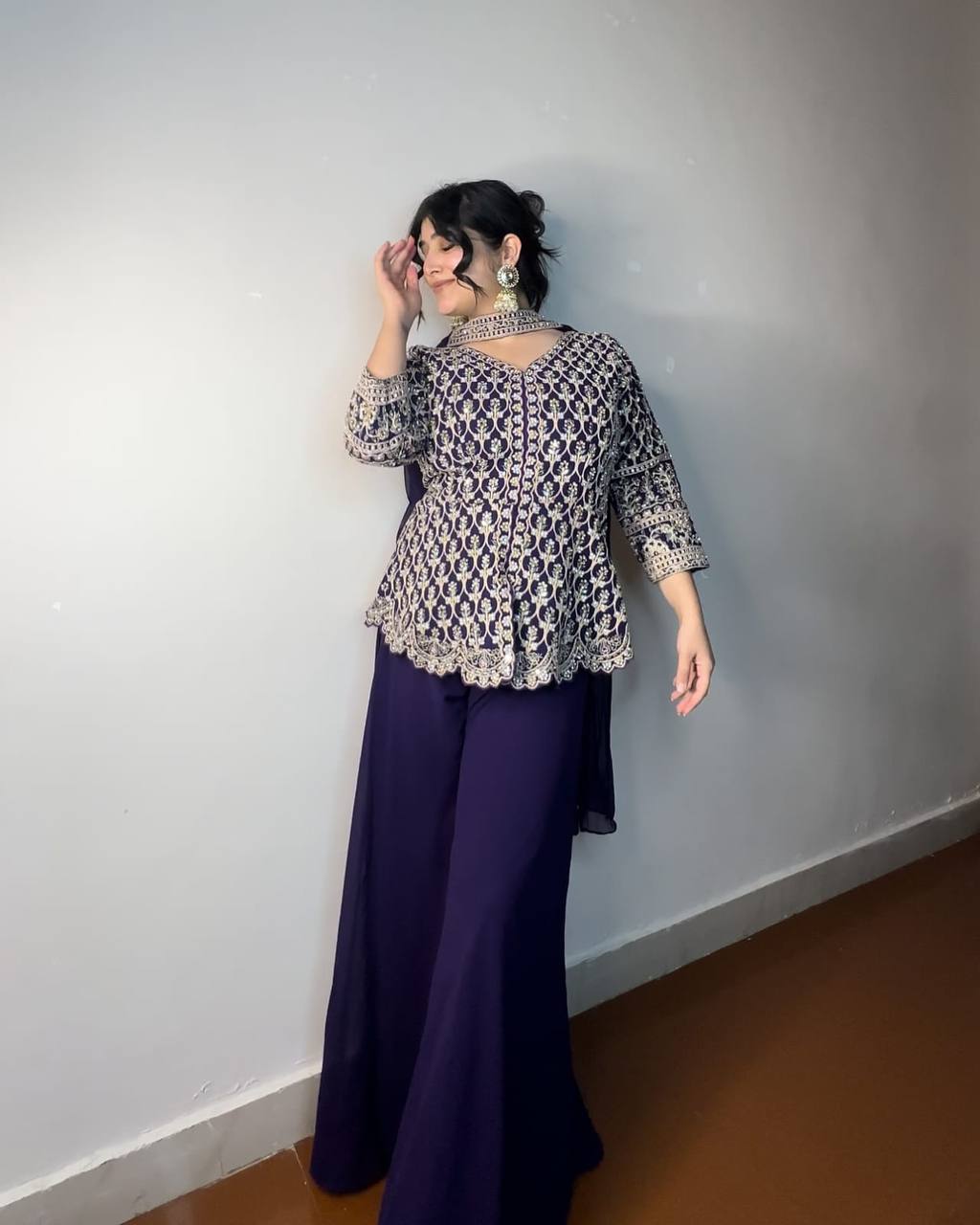 Purple Designer Three Piece Suit