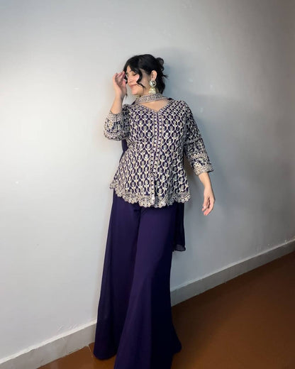 Purple Designer Three Piece Suit