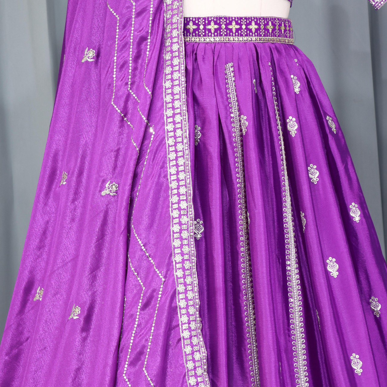 Purple Wedding Wear Designer Lehenga