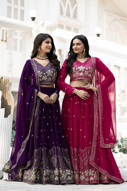 Rani Wedding Wear Georgette Lehenga Choli