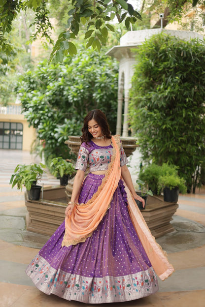 Purple Wedding Wear Lehenga Choli