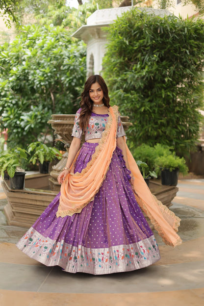 Purple Wedding Wear Lehenga Choli