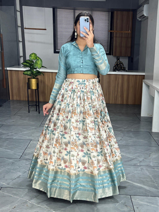 Rama Printed Ethnic Silk Co-ord Set