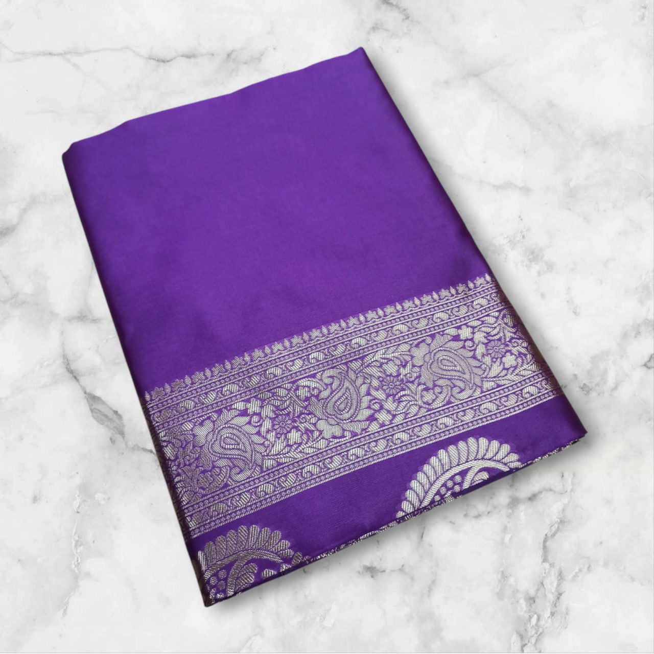 Purple Traditional Banarasi Saree