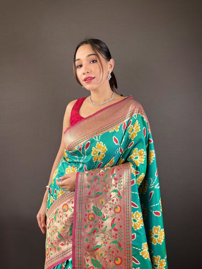 Rama Wedding Wear Silk Saree