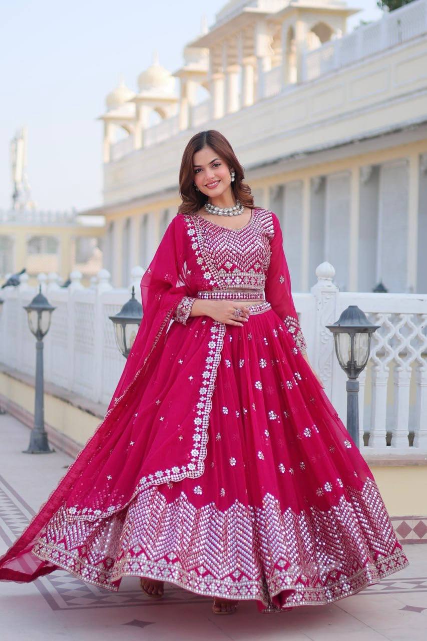 Rani Designer Georgette Lehenga For Wedding
