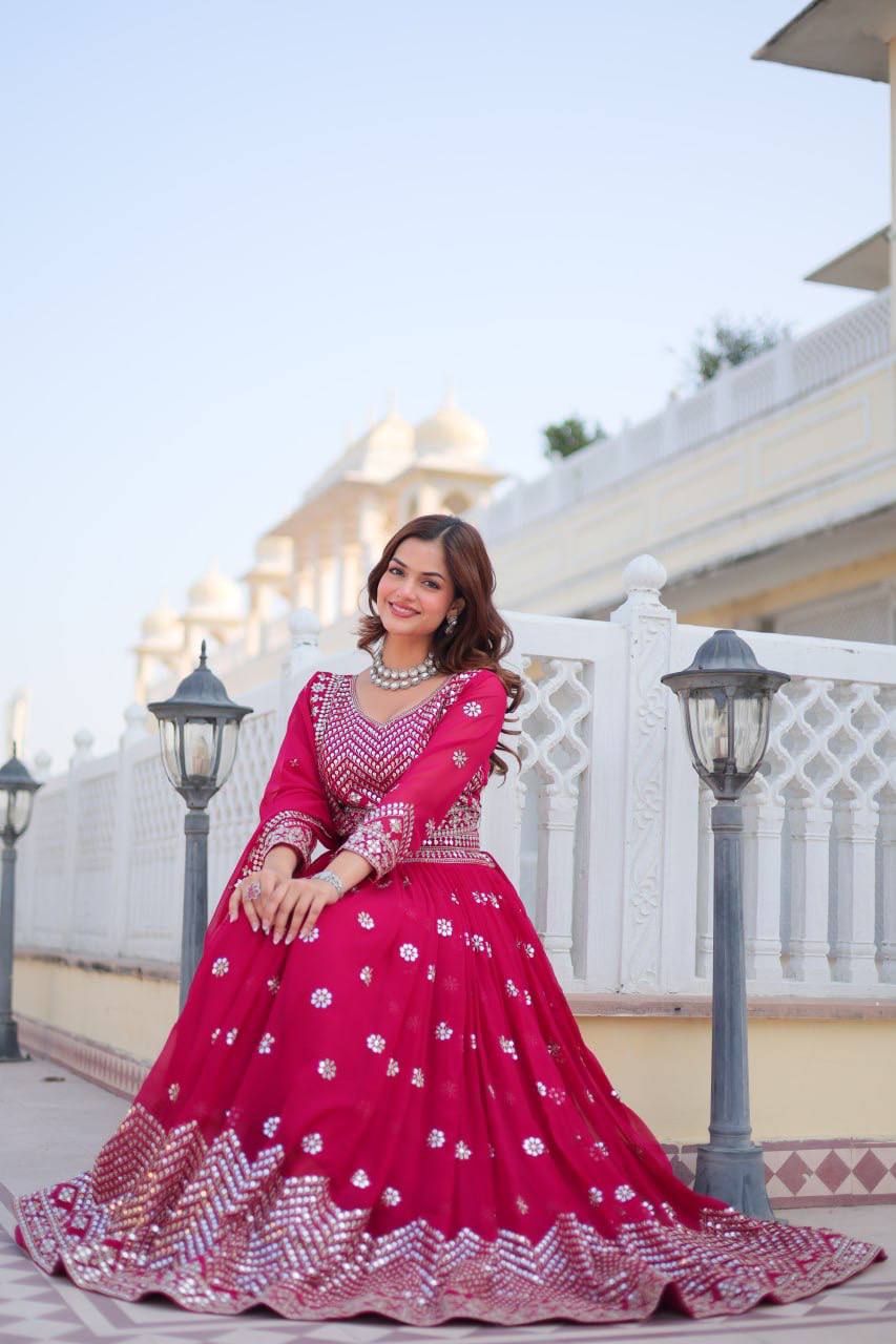 Rani Designer Georgette Lehenga For Wedding