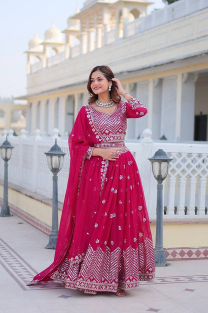 Rani Designer Georgette Lehenga For Wedding