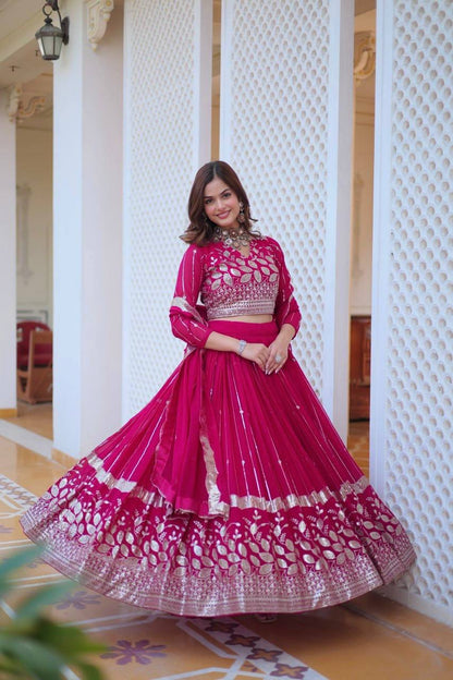 Rani Designer Georgette Lehenga For Wedding