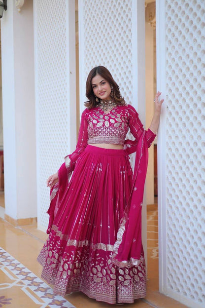 Rani Designer Georgette Lehenga For Wedding
