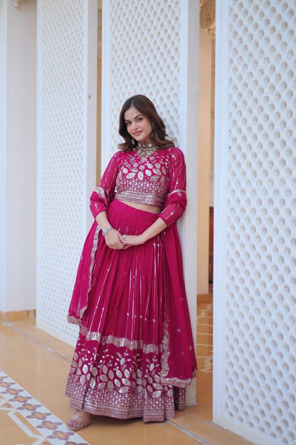 Rani Designer Georgette Lehenga For Wedding