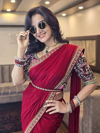 Rani Designer Wedding Wear Georgette Saree