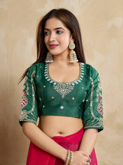 Rani Party Wear Fendy Chiffon silk Saree