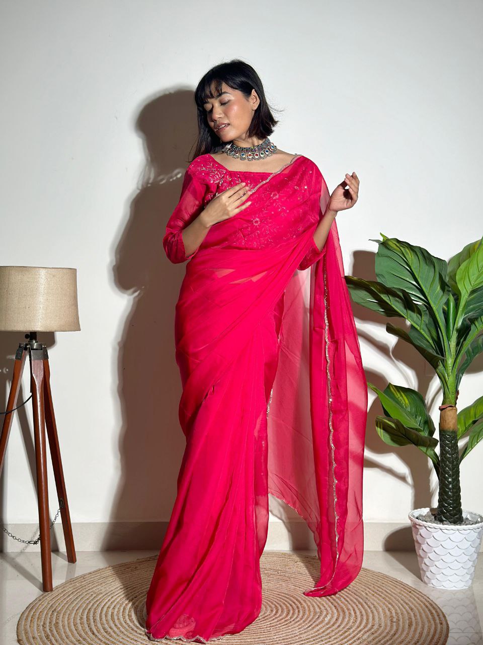Rani Tabby Organza Silk Saree