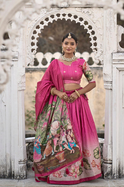 Rani Traditional Manipuri Silk Lehenga Choli