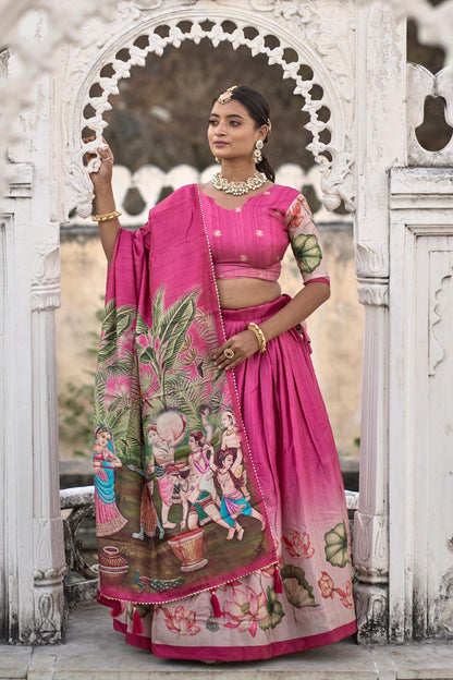 Rani Traditional Manipuri Silk Lehenga Choli