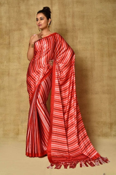 Ready Made Party Wear Satin Saree