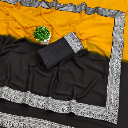 Ready To wear Georegette Saree With Multi Color Option