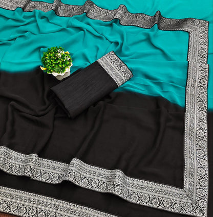 Ready To wear Georegette Saree With Multi Color Option