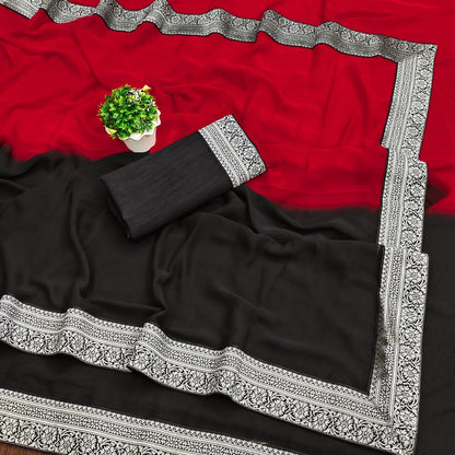 Ready To wear Georegette Saree With Multi Color Option