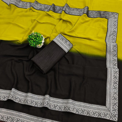 Ready To wear Georegette Saree With Multi Color Option