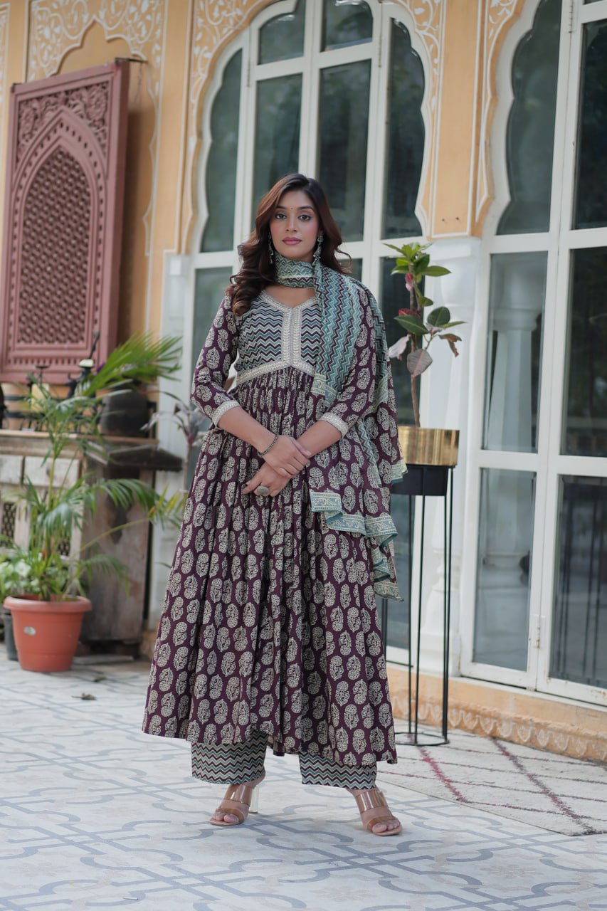 Readymade Kurti With Pant & Dupatta Set