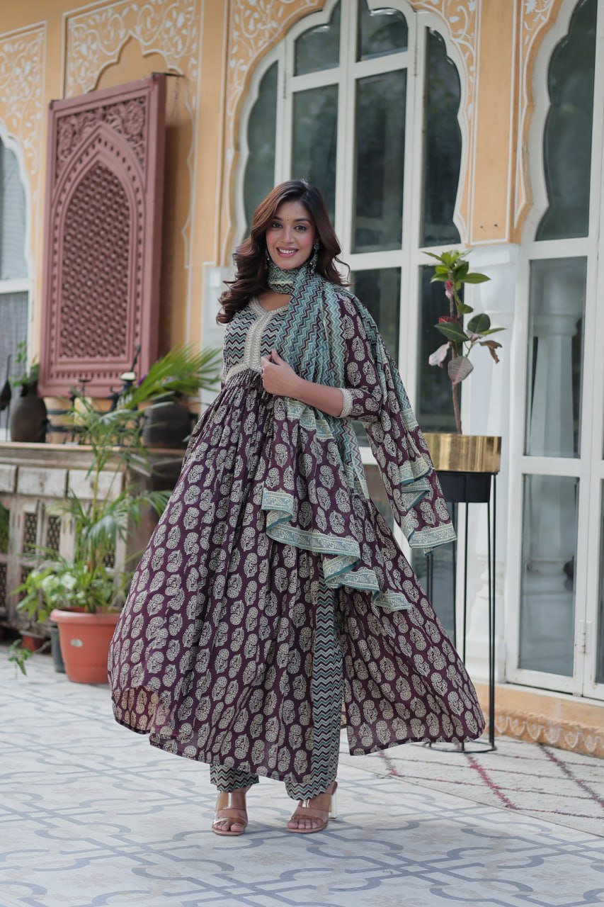 Readymade Kurti With Pant & Dupatta Set