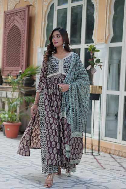Readymade Kurti With Pant & Dupatta Set