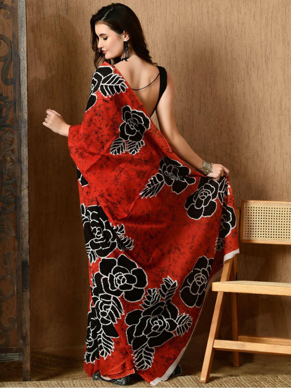 Red Fancy Designer Japan Satin Silk Saree