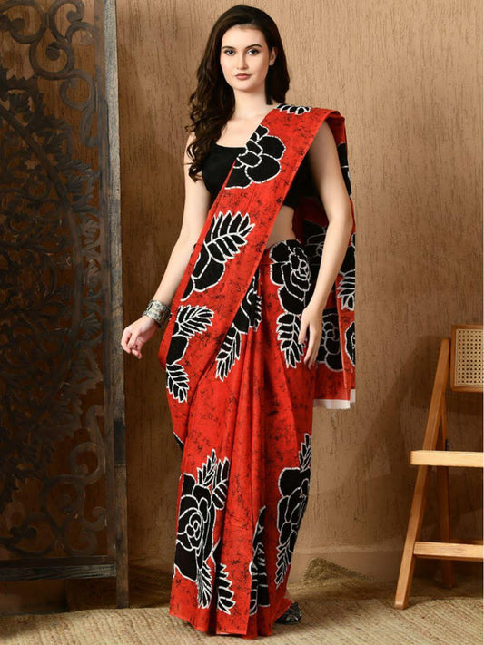 Red Fancy Designer Japan Satin Silk Saree