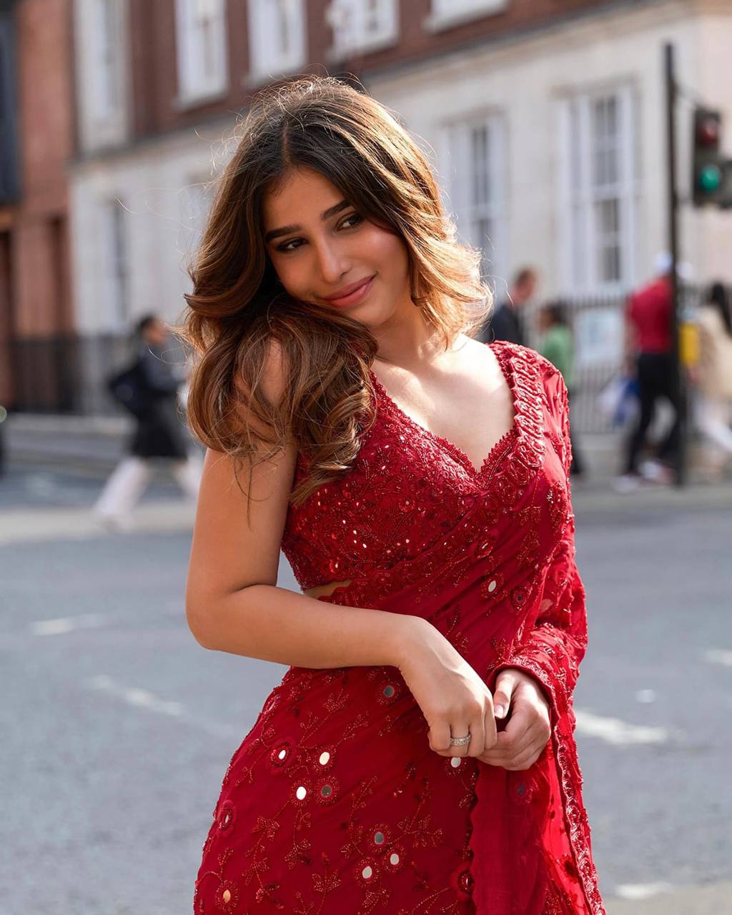 Red Party Wear Bollywood Georgette Saree | Clone Design