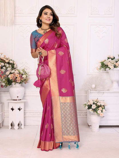 Soft Lichi Silk Saree For Wedding